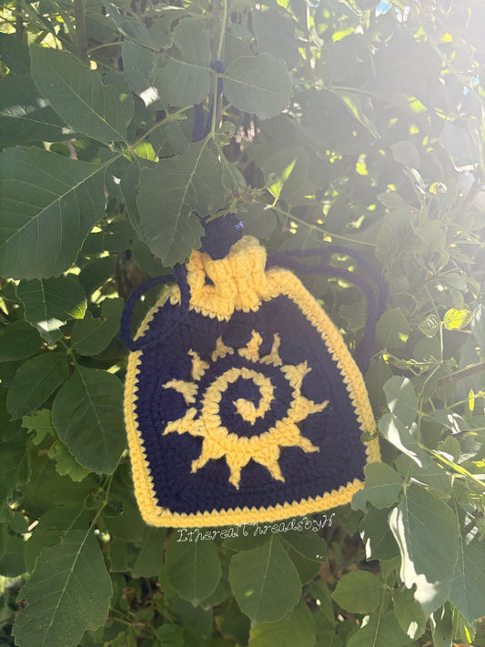 Sunshine Pouch (Navy & Yellow)