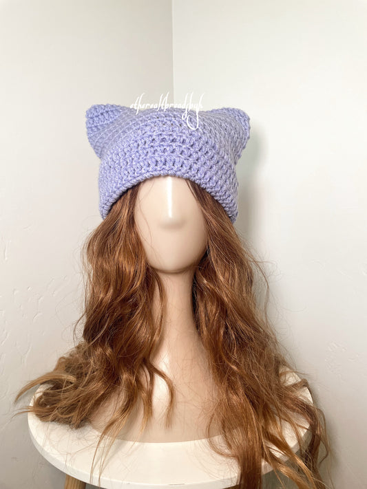 Periwinkle Cat Ear Beanie