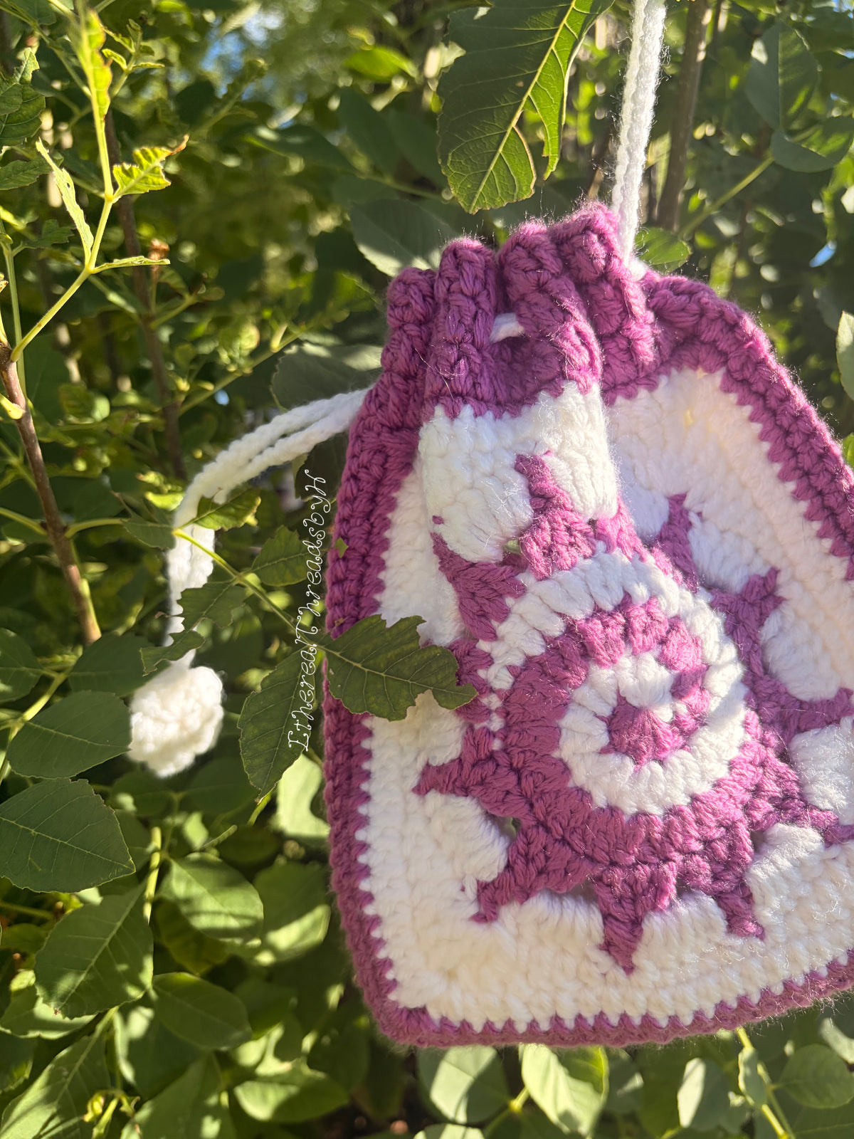 Sunshine Pouch (Purple & White)
