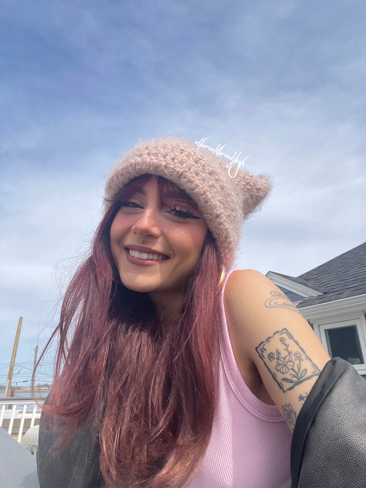 Fuzzy Cat Ear Beanie