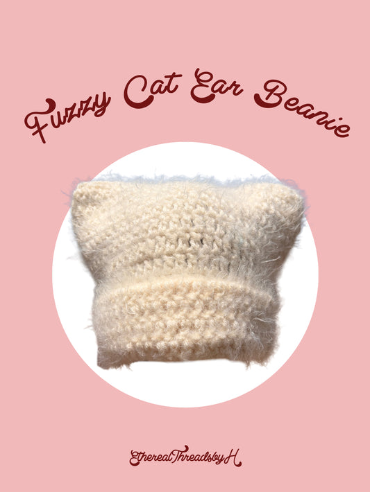 Fuzzy Cat Ear Beanie